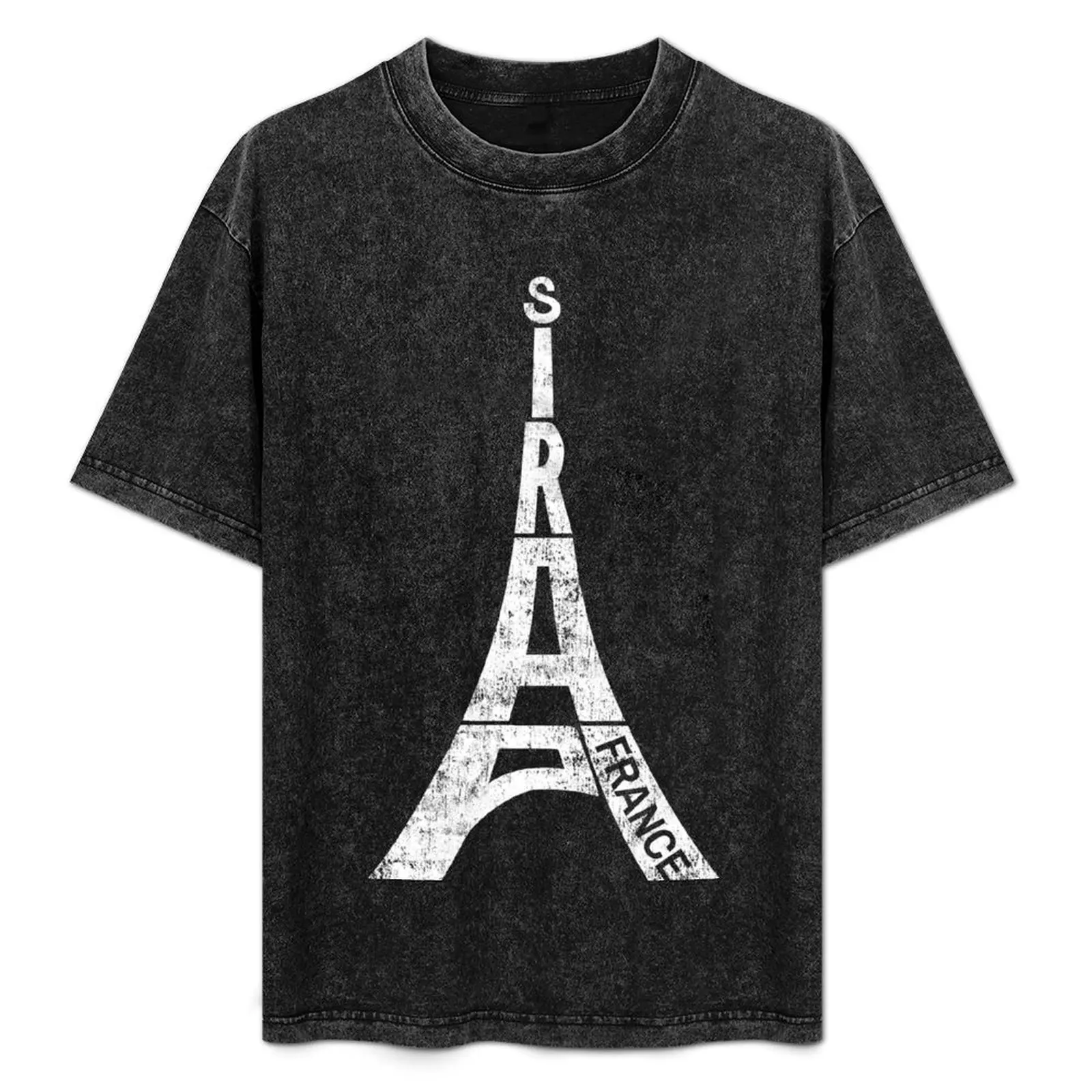 

Paris Souvenir Funny Eiffel Tower France Typography T-Shirt Big Size Short Sleeve Tee for Men