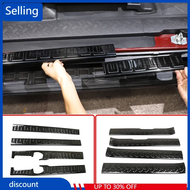 

For Toyota FJ Cruiser 2007-2021 Stainless Steel Car Door Sill Strip Scuff Plate Interior Trim Threshold Protector Plates Cover