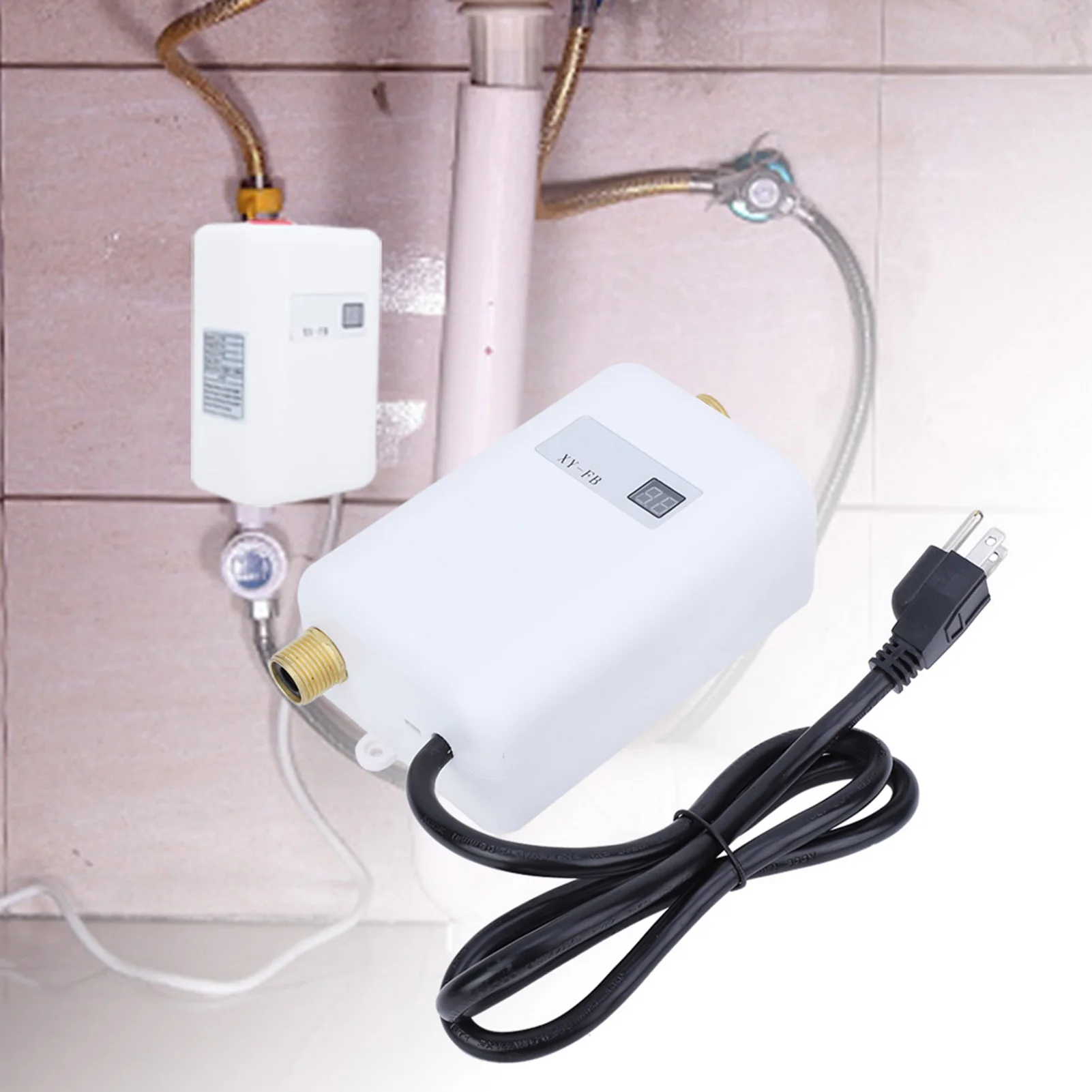 3000W/3800W Electric Tankless Instant Hot Water Heater Bathroom Kitchen Instant Water Heater Tankless Water Heater Water Heating