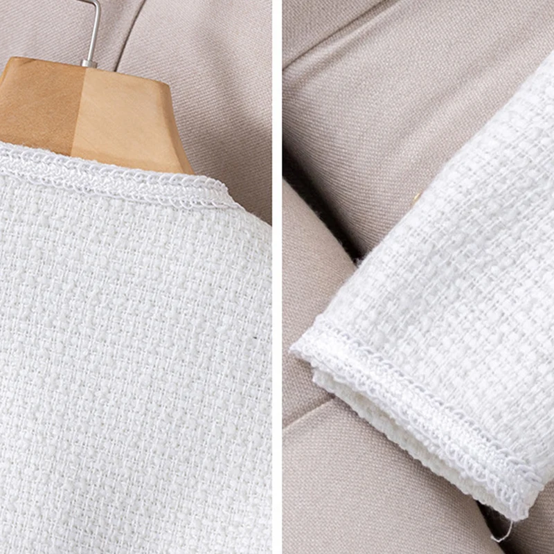 Women's Solid Color Tweed Coat 2025 New Spring/Autumn Short Fragrant Women's Top