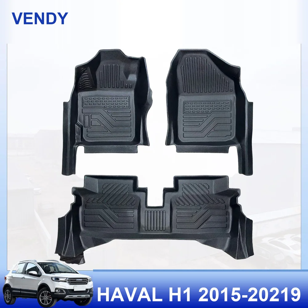 TPE Car Floor Mats Custom Fit for Haval H1 2015-2019 Left Hand Drive Full Set All Weather Waterproof Easy to Clean