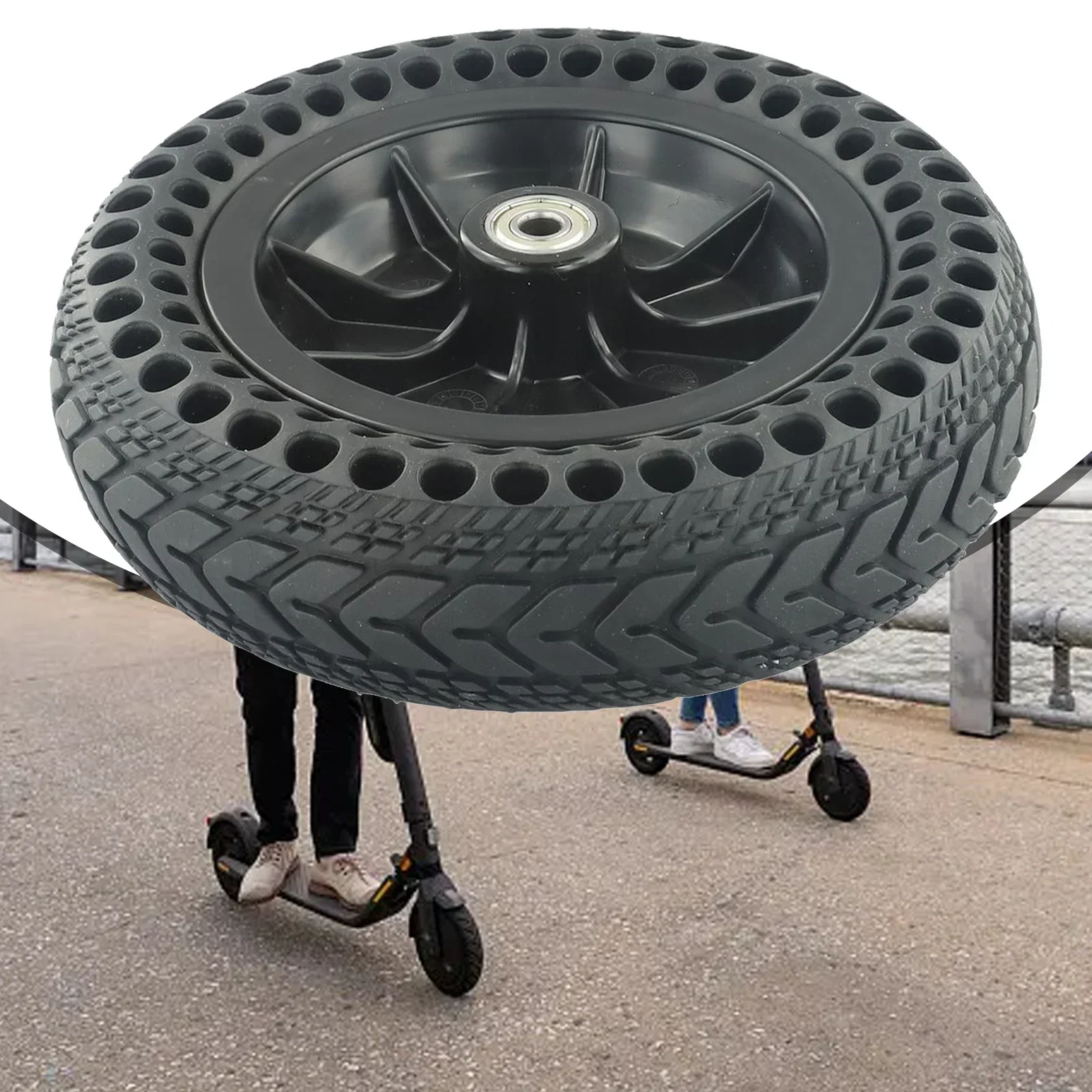 

Hot Sale Solid Tire Tyre 8mm 1pc Whole Wheel 200x50 With Plastic Hub Accessories Electric Scooter High Quality