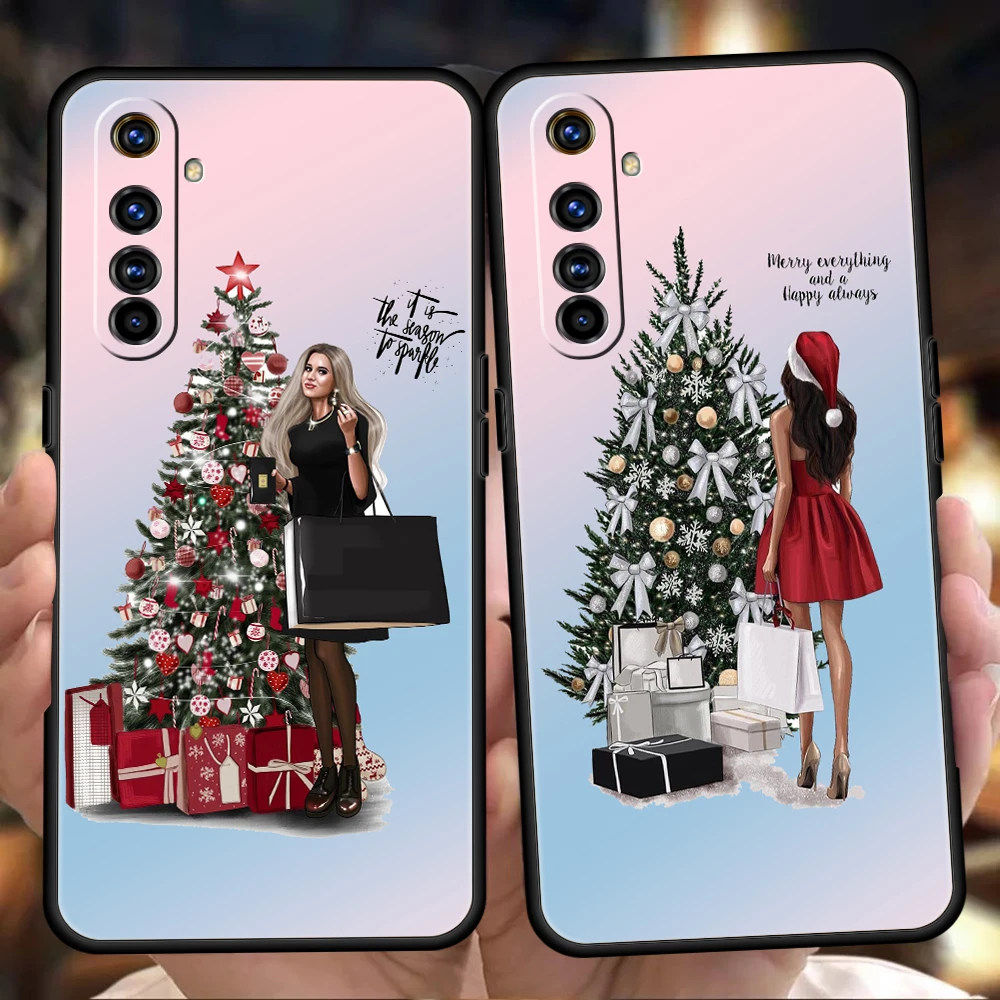 New Year Merry Christmas Silicon For Realme 9 Pro GT2 6 7 8 10 C11 C21Y C25 C35 GT Neo 2 3 3T Pro Plus 5G Shockproof Phone Cover