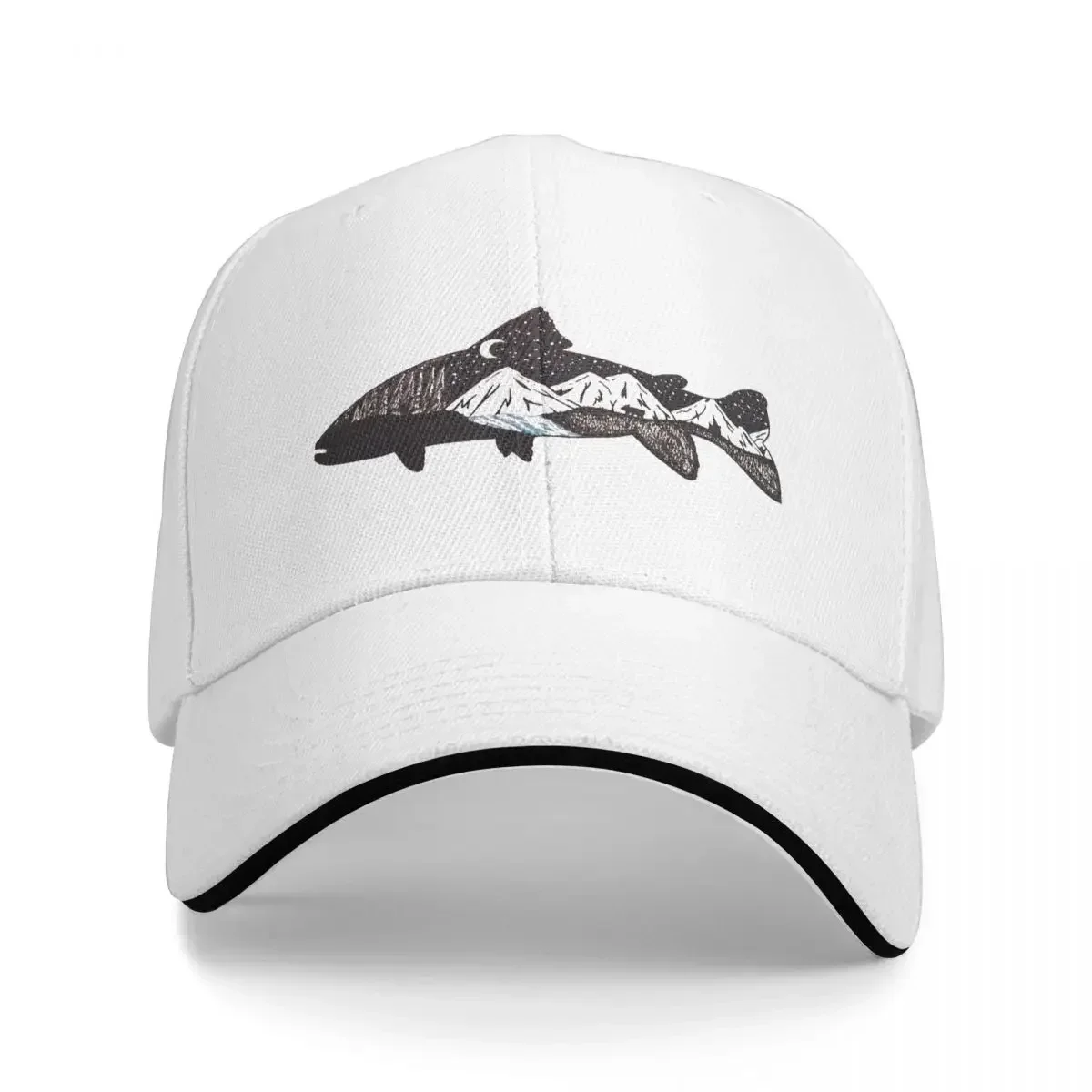 Fishing Mountain Trout Dad Hats Pure Color Women's Hat Windproof Baseball Caps Peaked Cap