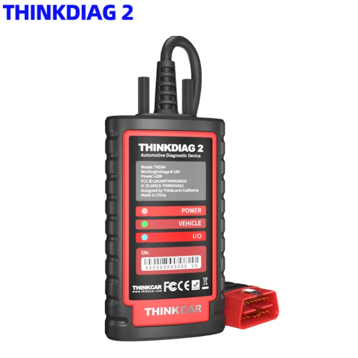 2023 NEW THINKCAR THINKDIAG 2 OBD2 Code Reader Scanner  Full System 16 Resets Function CAN FD Protocol ECU Coding