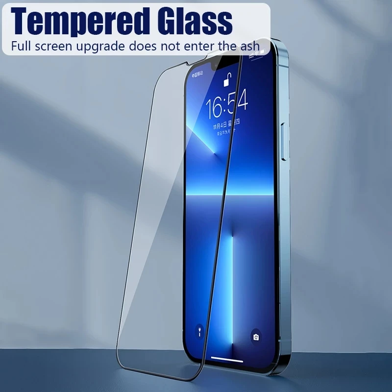 Full Cover Tempered Glass For iPhone 15 13 12 11 14 Pro Max 12/13MINI XSMAX X XR XS SE 6 7 8 Plus Screen Protective Glass Film