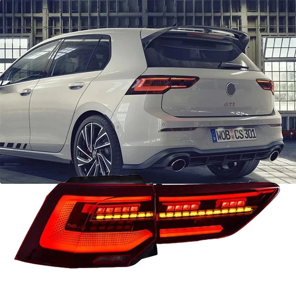 

For Volkswagen Golf 8 20-22 Tail Light Low Conversion High End Version LED Running Water Steering Rear Tail Light Assembly