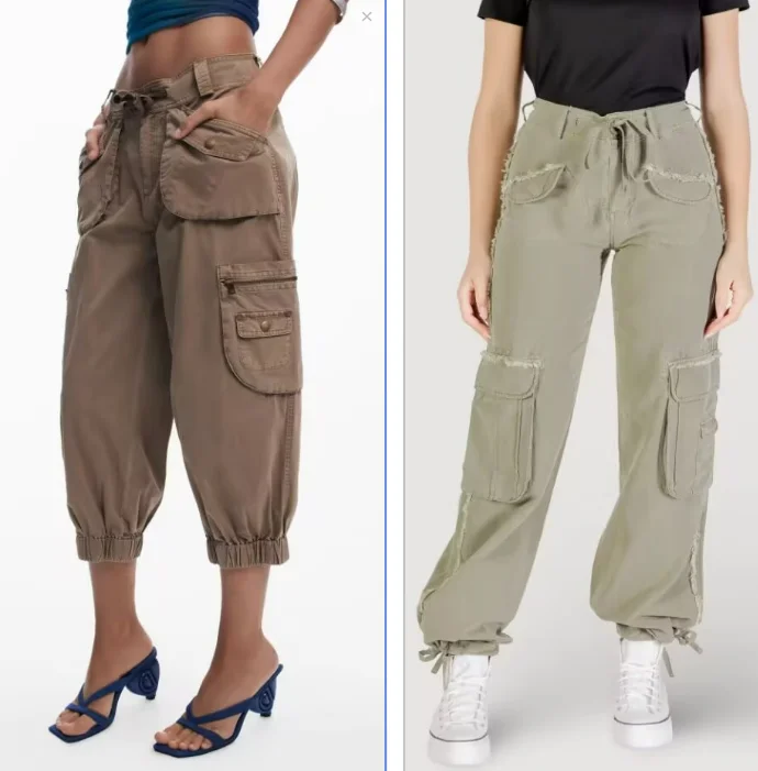 

New spring and summer washed and aged workwear pocket casual pants for foreign trade original orders