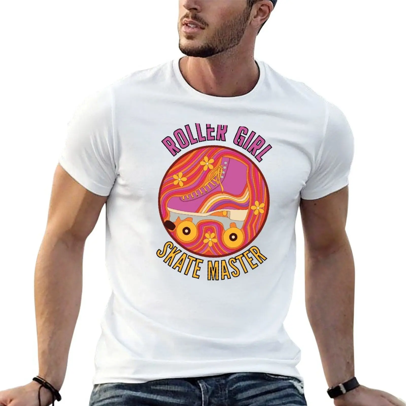 

Roller Girl Skate Master, Roller Skates Vintage and Retro 70s Gift T-Shirt man t shirt luxury t shirts for man slim fit T-Shirt