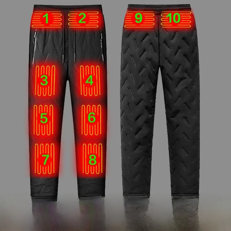 

Новые умные брюки с подогревом для мужчин: зимние, теплые, с USB-подогревом, из овечьего флиса, свободного кроя, прямые штанины, спортивный стиль, полиэстер