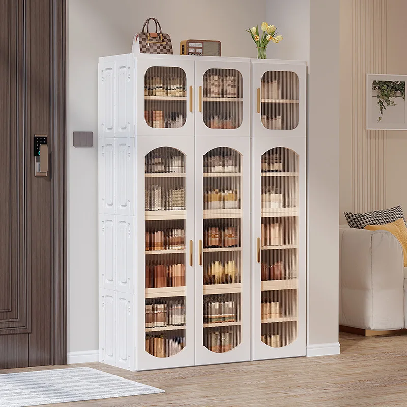 

The integrated cabinet of shoe cabinets in the corridor outsideentrance of household has a large