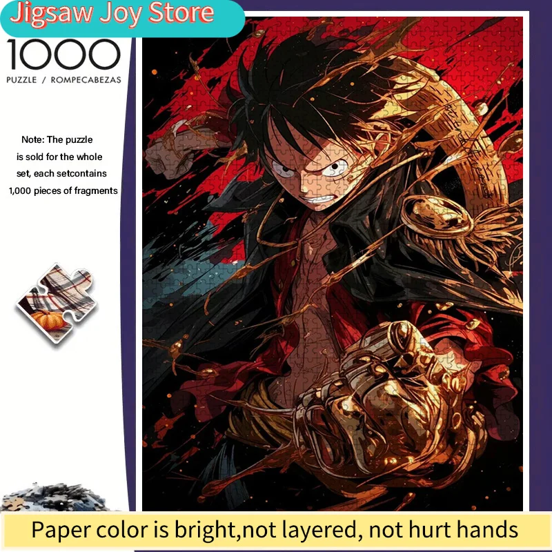 

1pc Large Puzzle - Challenging & Fun Family Activity, Vibrant Anime Manga Art Design, Contains Dynamic Characters, Durable Pl