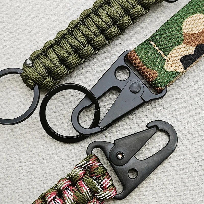 Outdoor Multi-Functional Bracelet Backpack Keychain Car Key Rings Handwoven Sports Paracord Wrist Strap Hiking Camping Equipment