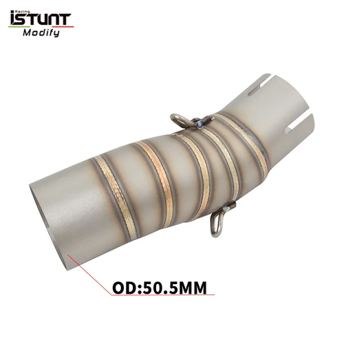 Imagen 2 del producto Slip On para CFMOTO 450SR 450 NK SR 2022 2023 silenciador de Escape para motocicleta Escape Moto modificar 51mm tubo de enlace medio tubo de bicicleta