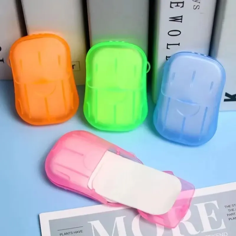 1/2/3/4 stücke Reise Einweg Seife-Tablets Box Seife Papier Tragbare Hand Waschen Tabletten Kleine Seife tabletten Mini Seife Papier