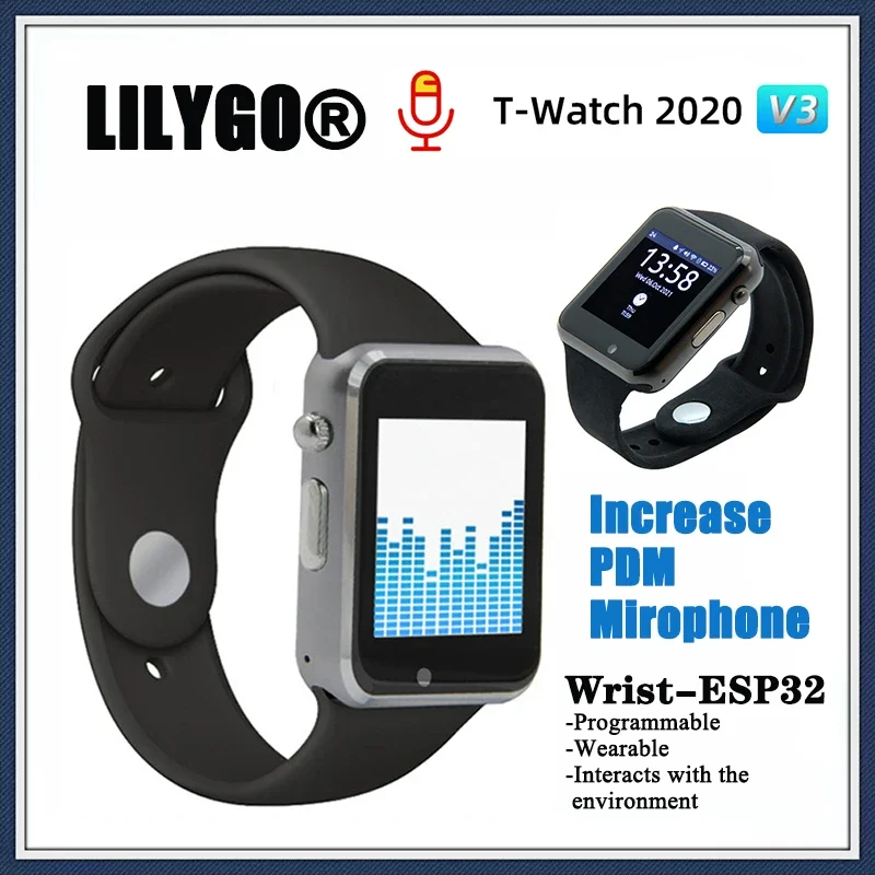 

LILYGO® T-Watch 2020 V3 ESP32 Programmable Watch Microphone IPS Touchable With WIFI Bluetooth Vibration Motor Speaker