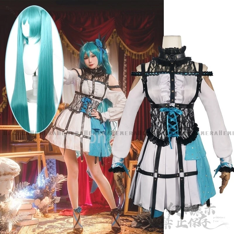 Anime Game Project Sekai Colorful Rose Cage Cosplay Mikuuu Costume Lovely Lolita Uniform Halloween Party Gifts Dress Cos Wig