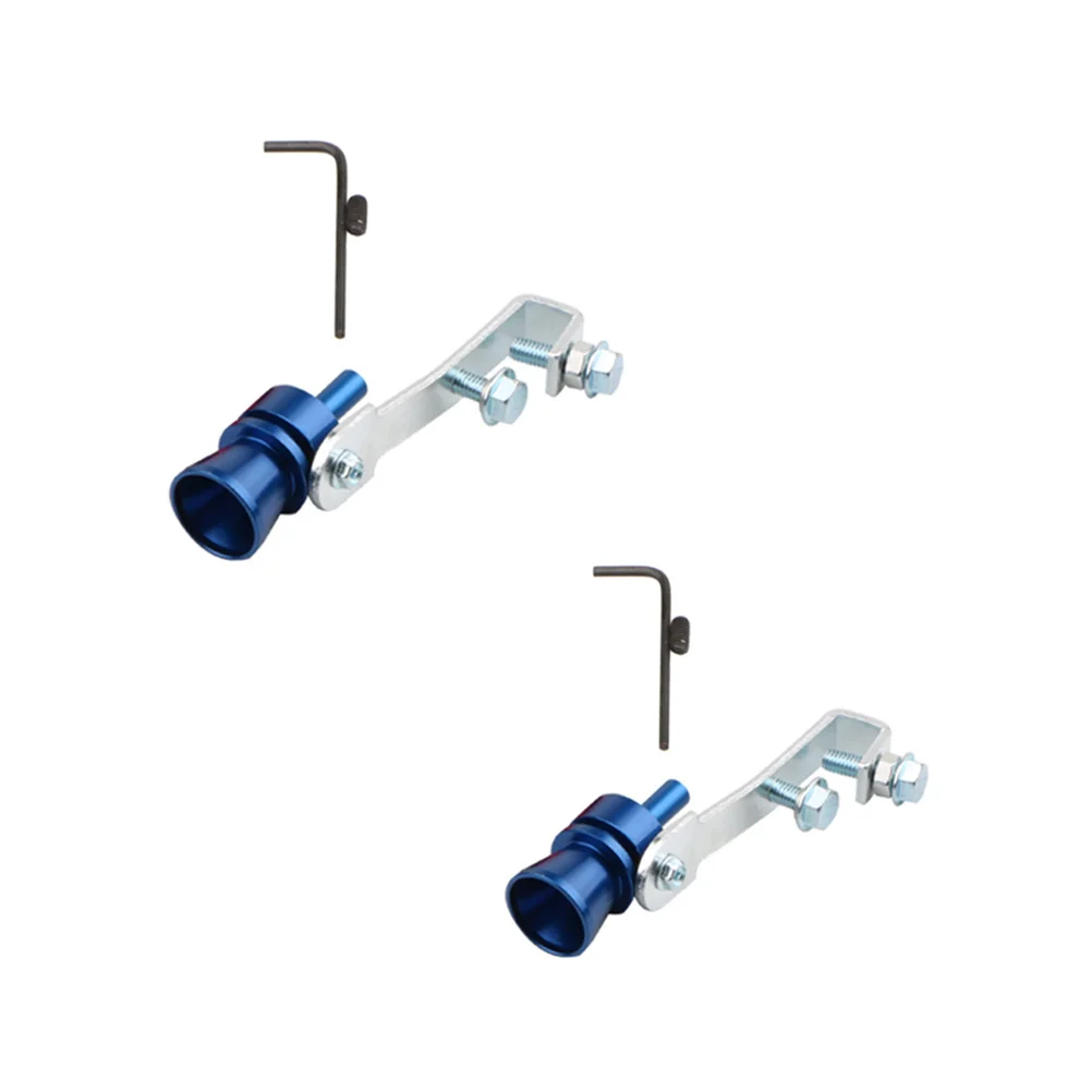 

2Pcs Car Tuning Turbo Whistle Sounder Exhaust Pipe Simulator Tailpipe Sound Maker Clip Fix Easy Install for Most Vehicles Blue M