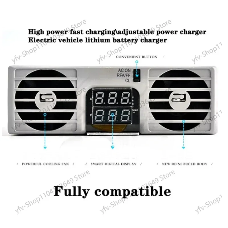 3000W High power lithium iron phosphate battery fast charger, 40-120V 0-20A adjustable charger, for a variety electric vehicles