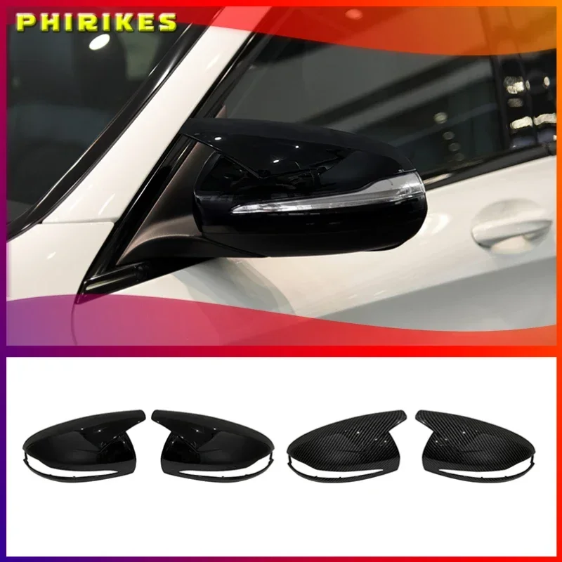 

For Mercedes-Benz C-class W205 E-class W213 GLC-class X253 S-class W222 ABS bright black car rearview mirror cover trim LHD