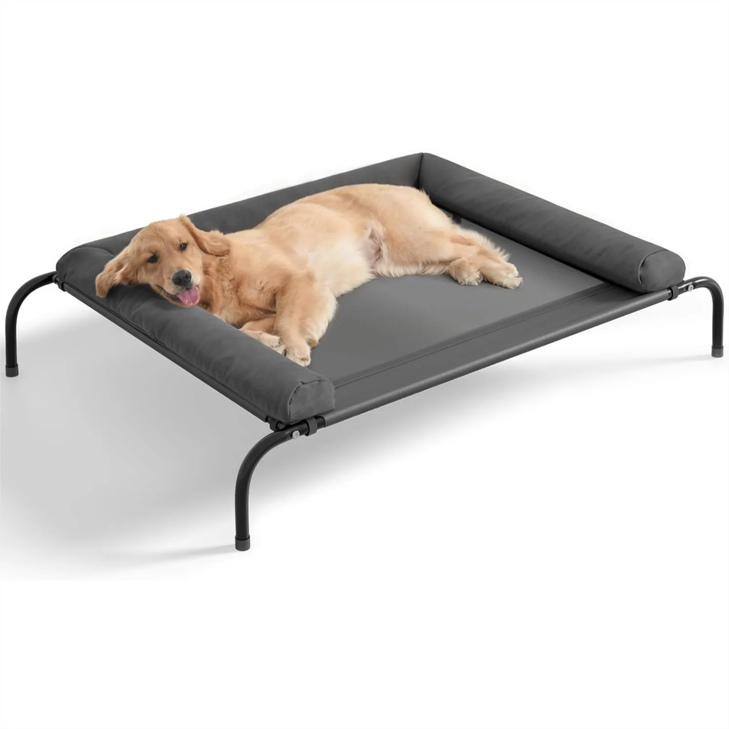 

Elevated Dog Bed for Large Dogs, Cooling Raised Pet Cot with Breathable Mesh, Portable Indoor/Outdoor Use, Chew Proof Design