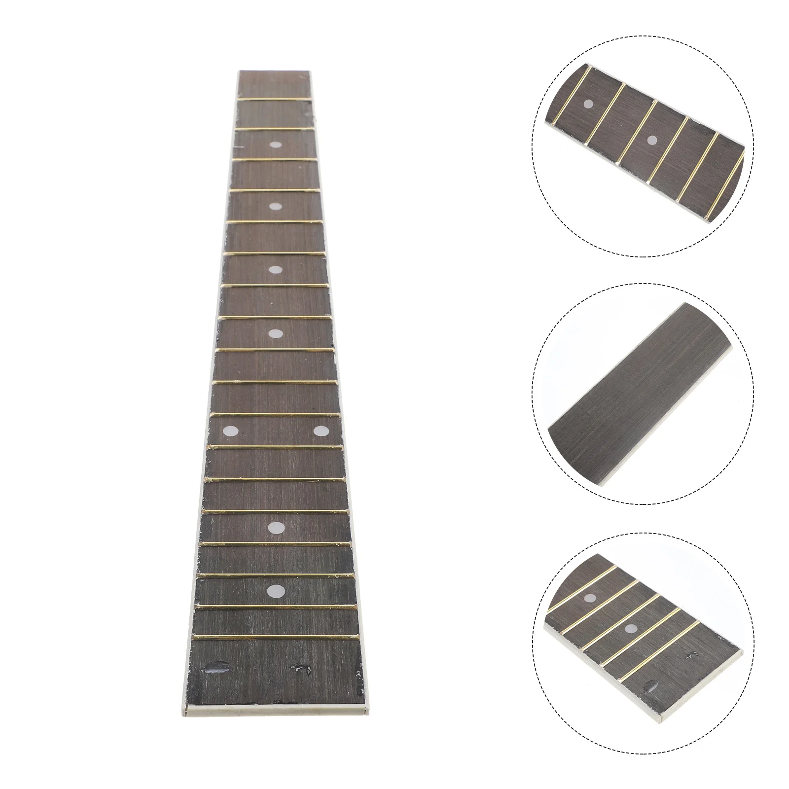 Placa de diapasón de madera para guitarra, diapasón de madera técnico, cuello eléctrico, ukelele