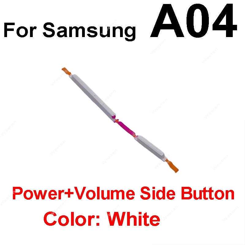 مفاتيح حجم الطاقة لسامسونج غالاكسي A04 A135F A04s A045F A04e A042F A05 A055F أجزاء أزرار جانبية لأعلى ولأسفل