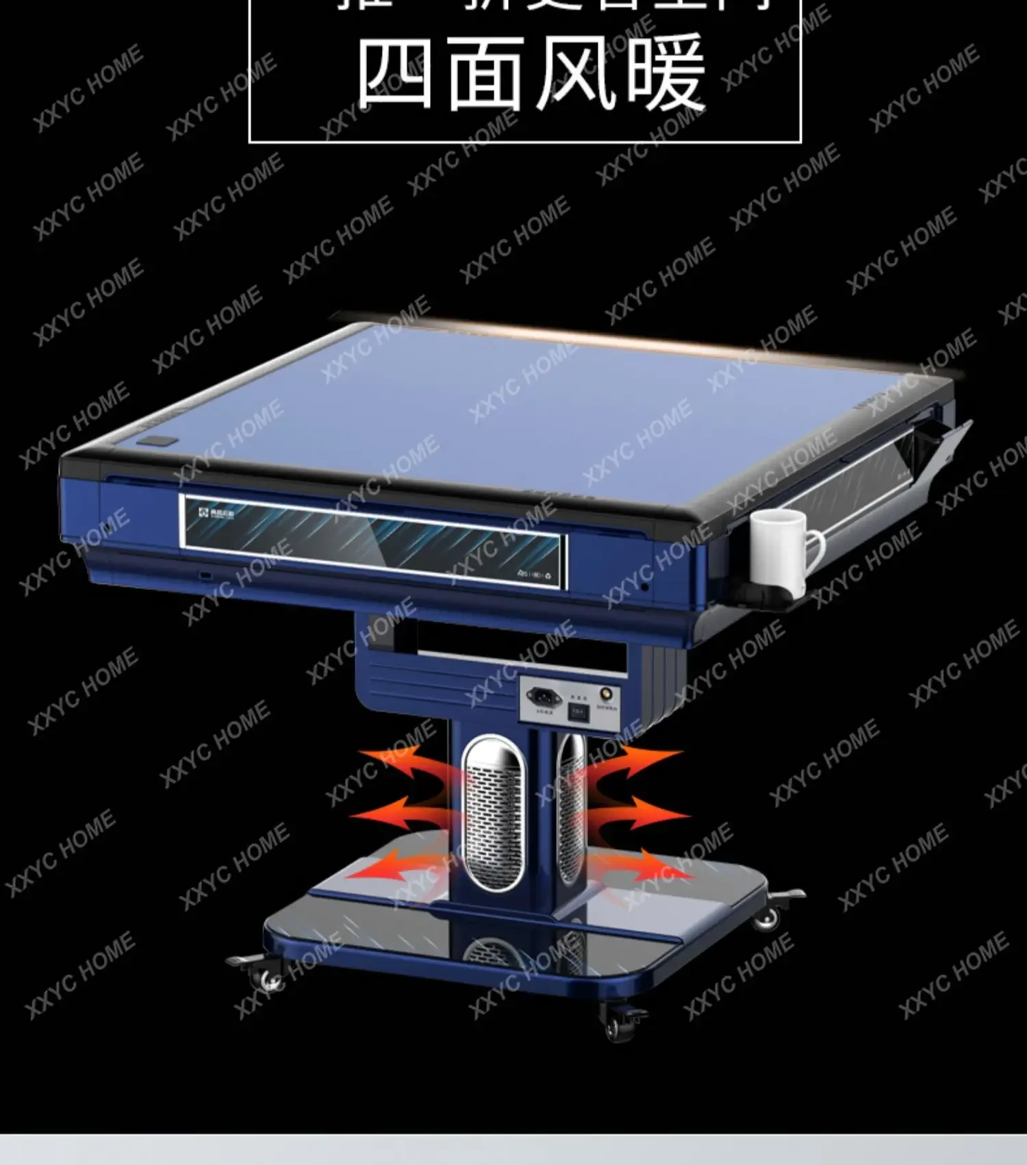 Folding Mahjong Machine Automatic Household Mini Bass High-End Small Mahjong Table Electric Four-Mouth Machine Hemp