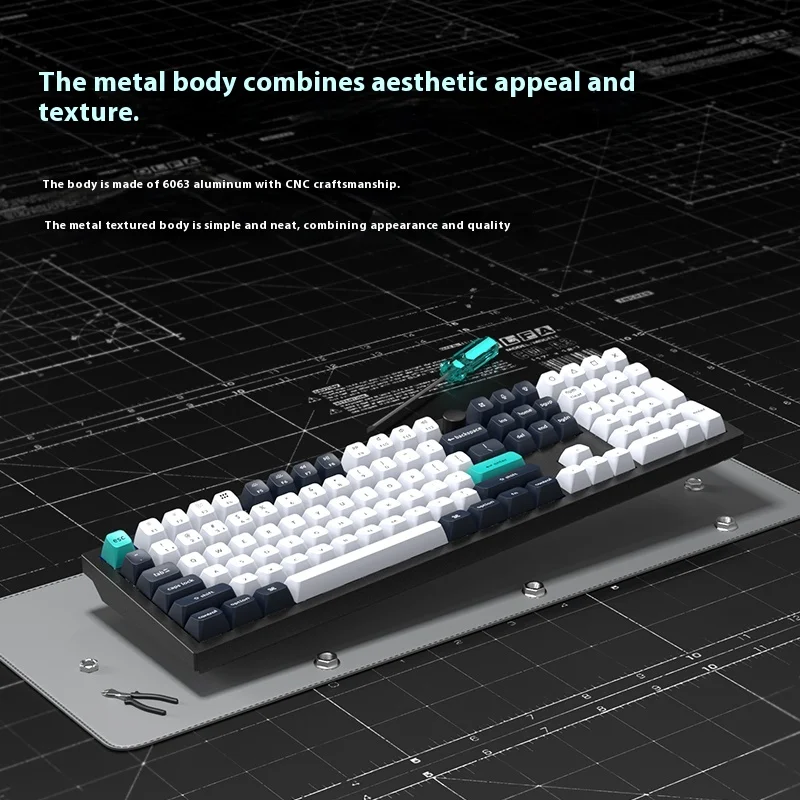 Keychron Q6MAX Mechanical Keyboard 108 Keys 2.4G Bluetooth 4000mAh RGB Side Engraved 6063 Aluminum Shell Gasket For Game Mac Win