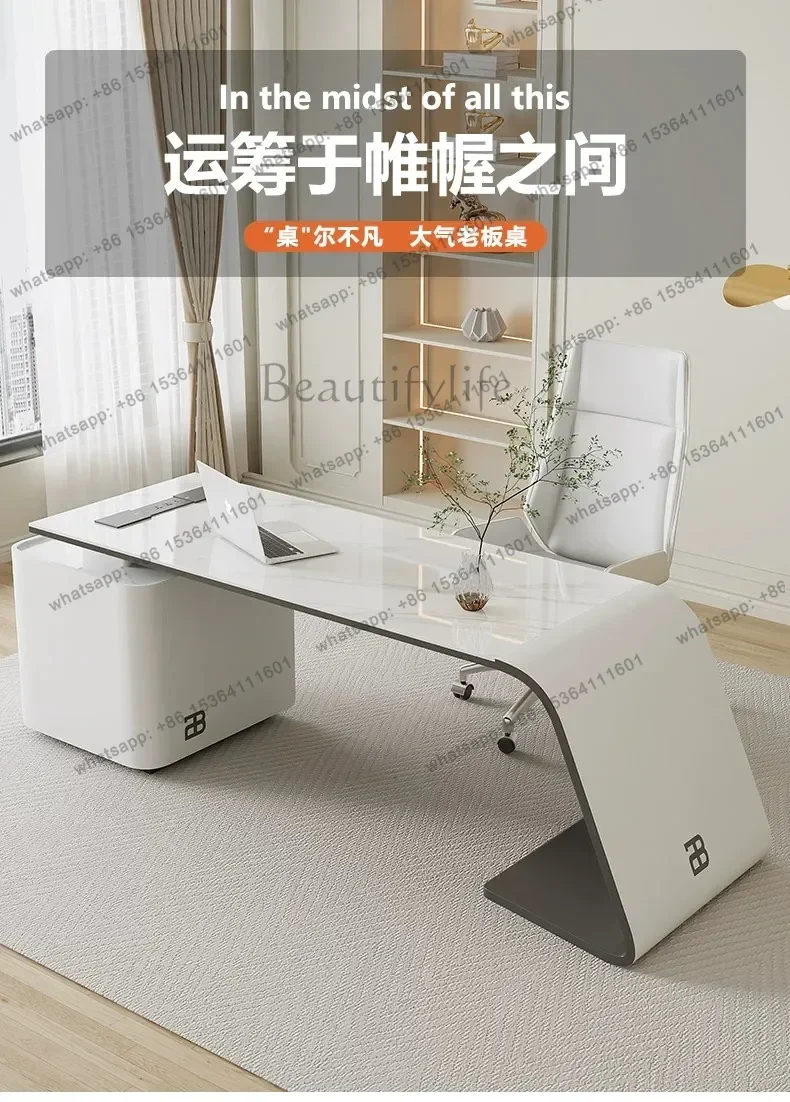 YJ Quiet Experience Office Desk Premium Durable Console Bureaux Office Desk Ergonomic Bureaux Scrivania Da Ufficio Furniture