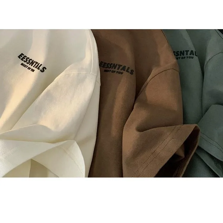 2026 Summer Men's Oversized Letter Print Short Sleeve T-shirt Casual Loose Crew Neck Tee Streetwear Tops for Men image 6