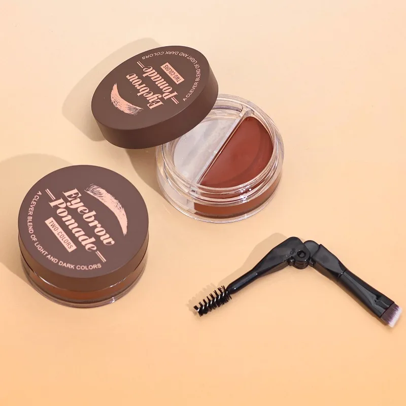 دهن حواجب مقاوم للماء وثنائي جل، ظلالين للتشكيل والتلوين، يمكن ارتداؤه طوال اليوم مع فرشاة تطبيق متضمنة 5 ألوان #4