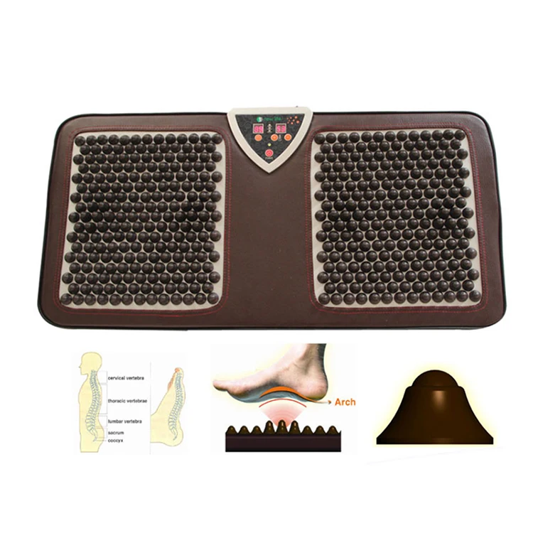 Healthy Care Tourmaline Foot Massager Heating Pad Timing Control Acupressure Massage Mat for Blood Circulation Pressure Relief