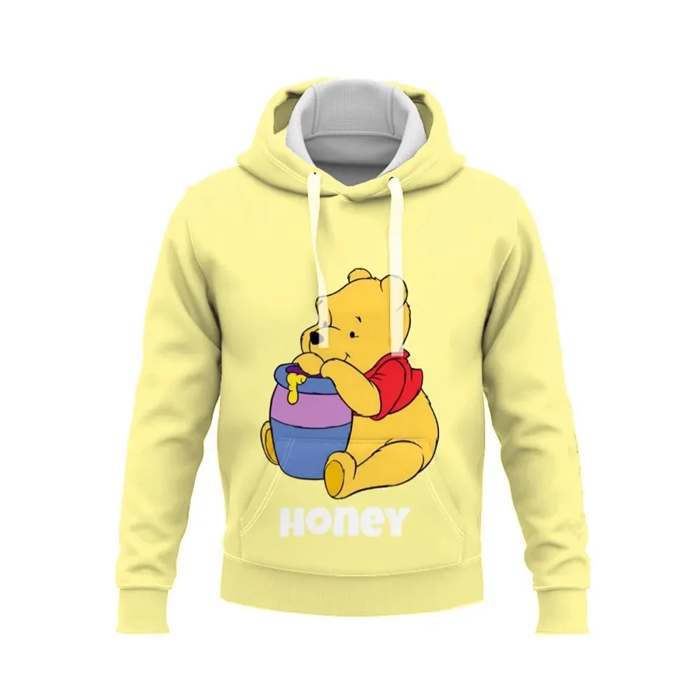 Winnie the Pooh Children's Hoodie Disney Boys Girls Hoodie 3D Printed Pullover Oversized Men's Hoodie MINISO Men's Clothing