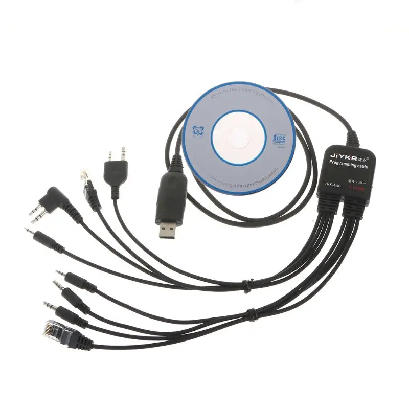 Dropship USB 8 in1 Programming Cable for Baofeng for Kenwood TYT QYT for Motorola for HYT