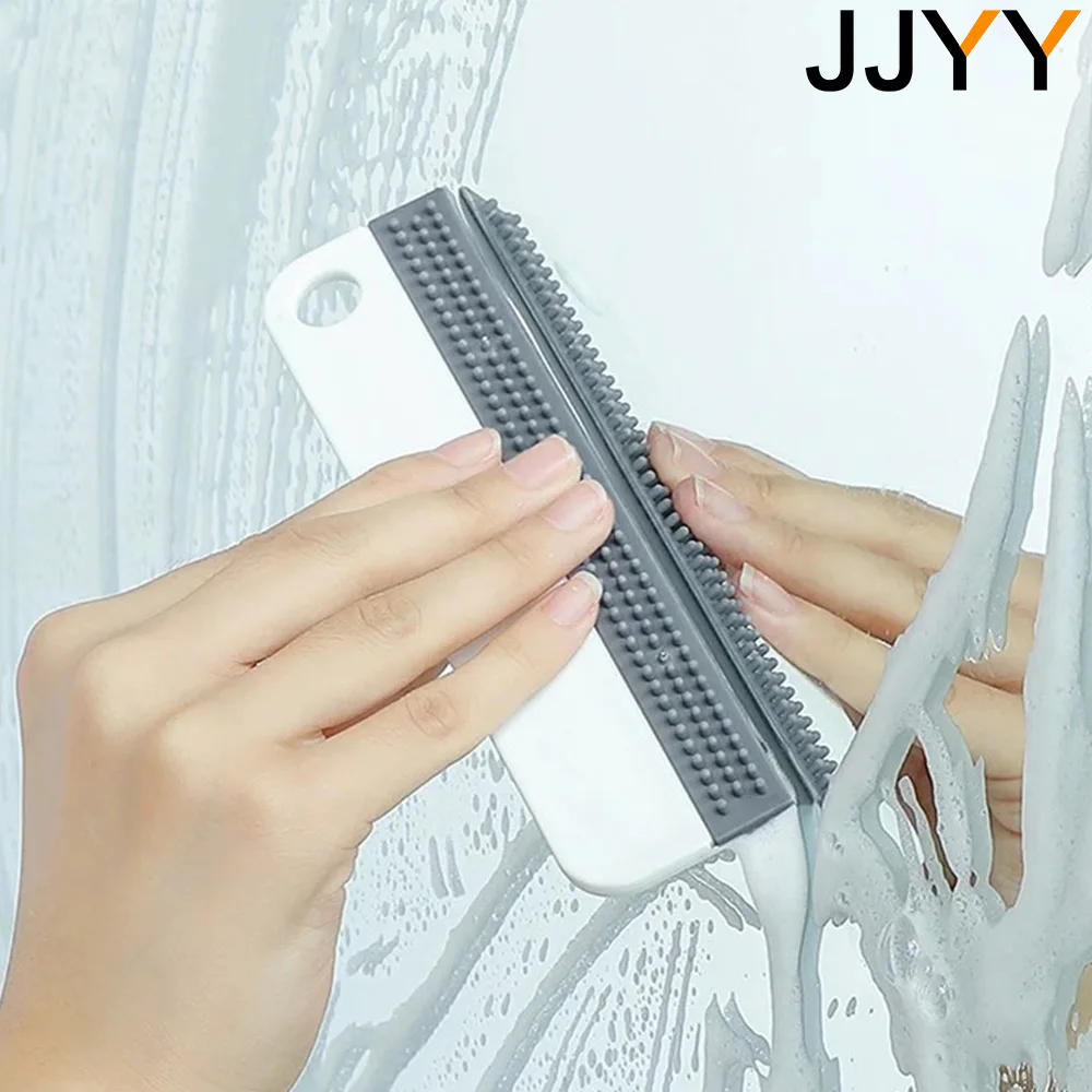 JJYY 1PC Glass Wiper Scraper Window Cleaning Brush Kitchen Bathroom Glass Cleaning Tools for Home Car Mirror Cleaner Squeegee