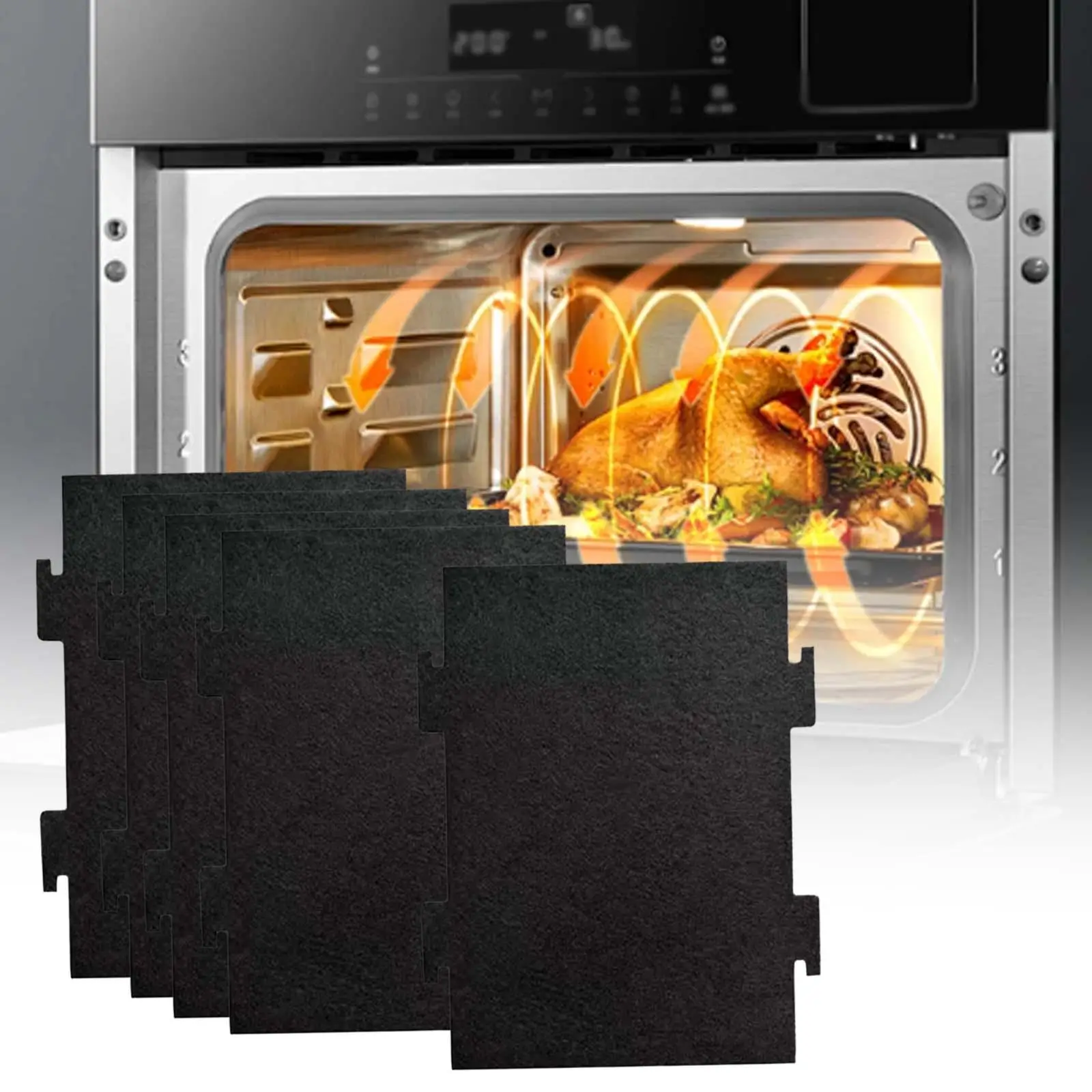 Air Filter Microwave Hood 5 Pack Remove Odor Practical Parts Microwave Oven Filtering Cotton for Ykmls311 Kitchen Domestic