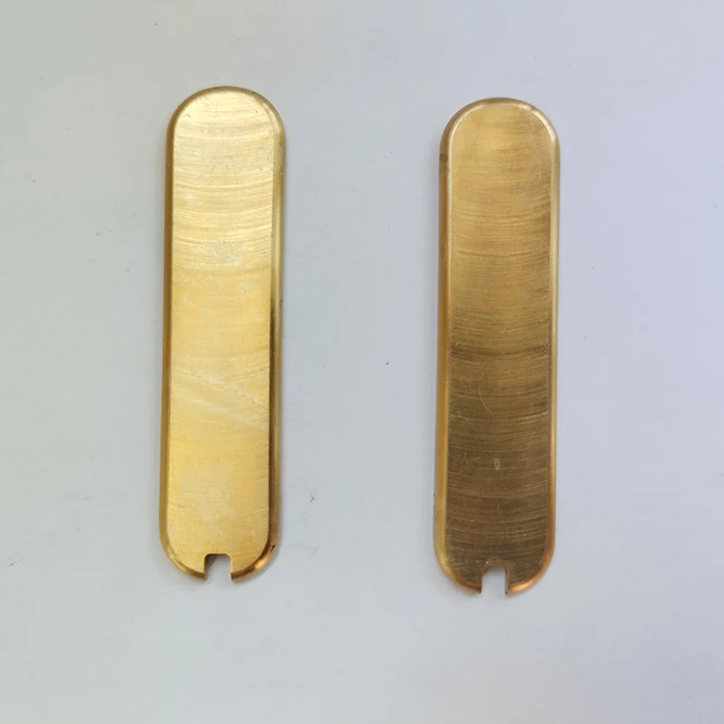 Escalas de Cabo de Faca Personalizadas em Latão para Facas Suíças Victorinox de 58MM, Peça de Acessório para Fabricação DIY com Recortes