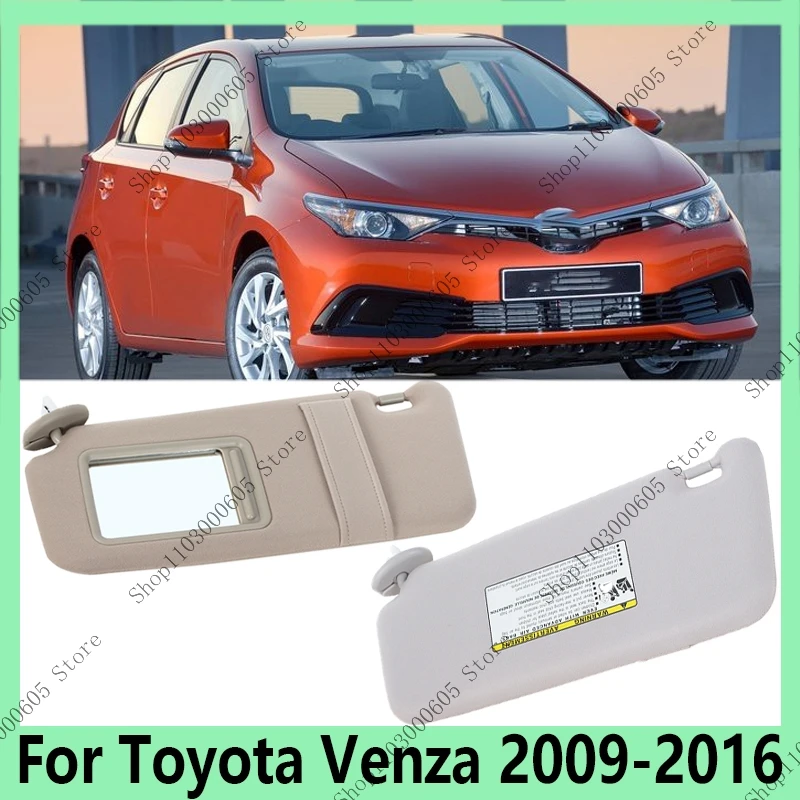 

Солнцезащитный козырек для Toyota Venza 2009 2010-2013 2014 2015 2016, серый, бежевый, с зеркалом, солнцезащитный козырек, солнцезащитный козырек 74320-0T022-B1