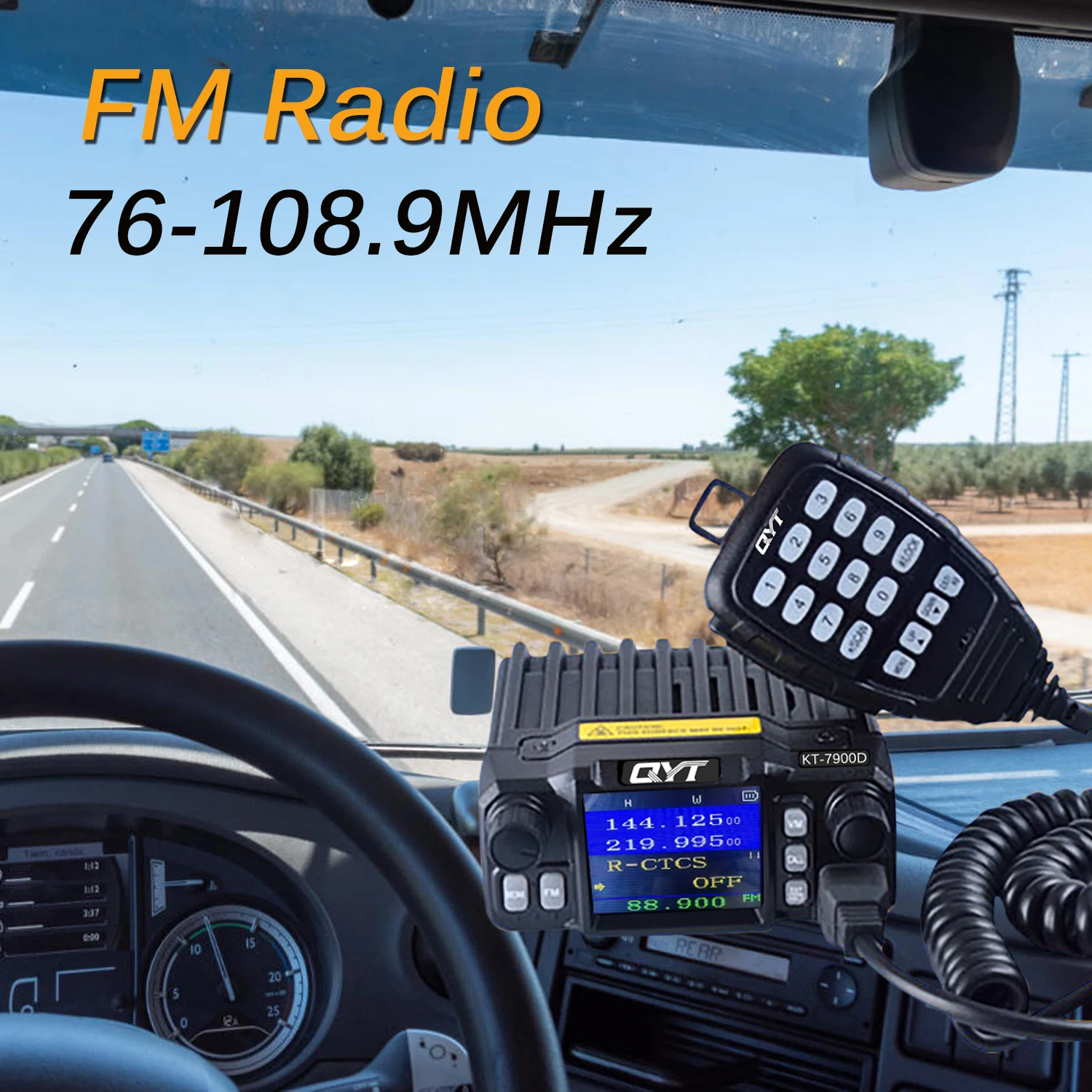 QYT لاسلكي تخاطب KT-7900D 144/220/350/430 ميجا هرتز رباعي الموجات رباعي الاستعداد 25 واط 200 قناة راديو FM صغير للهواة المحمول