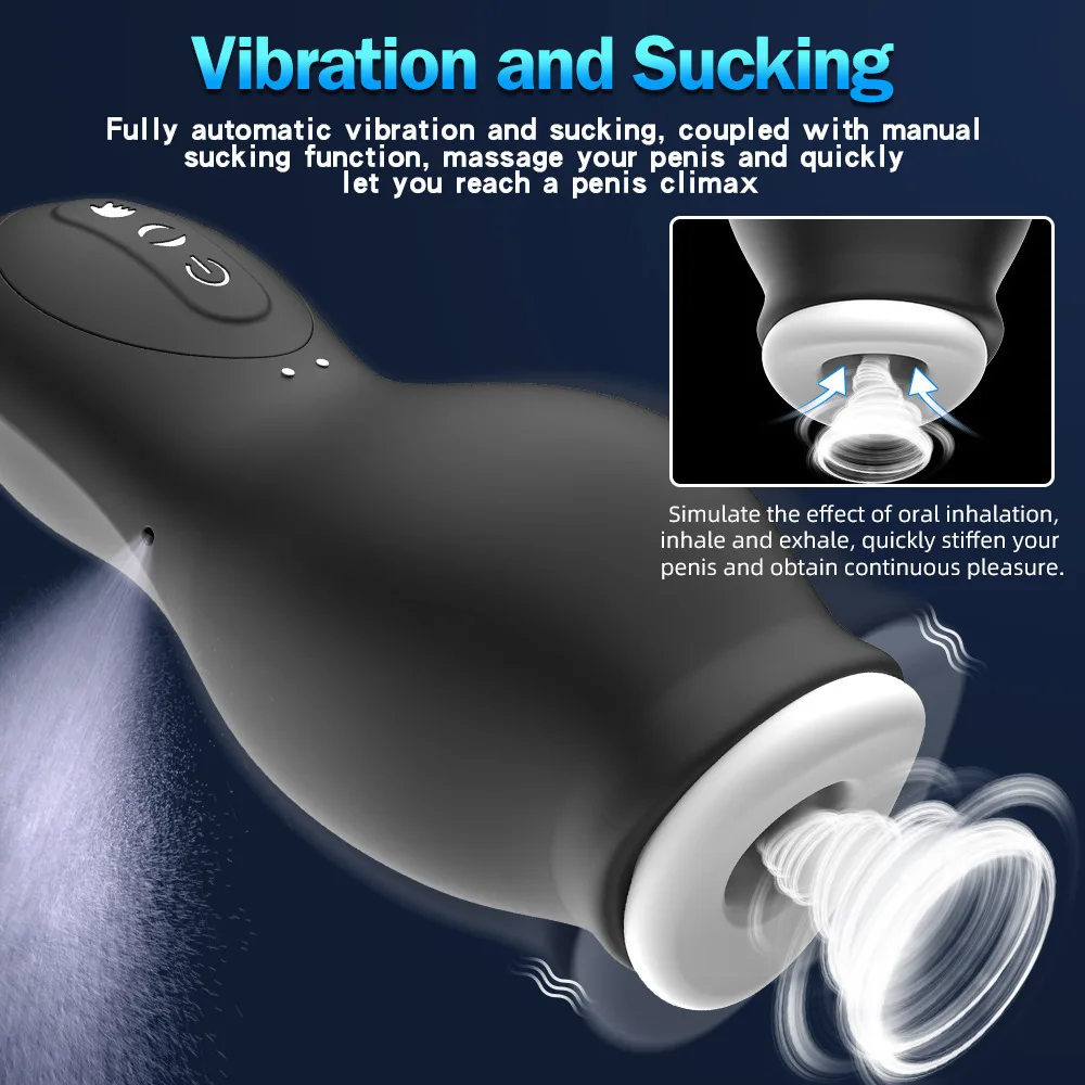 Swallowing Automatic Male Masturbator Cup Powerful Sucking Vibrating Penis Stimulation Oral Sex Toys for Men Masturbation Goods