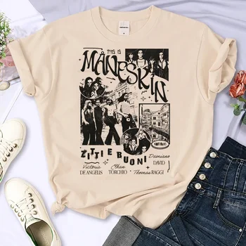 Maneskin t-shirt femmes graphique bande dessinée t-shirts fille années 2000 vêtements