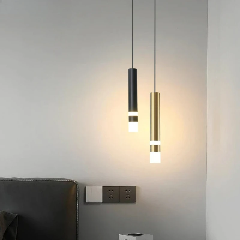 

Modern Art Gold Pendant Lamp for Bedroom Dining table Bedside Living Room Foyer Indoor Lighting Lamp AC85-260V Warm white Lights
