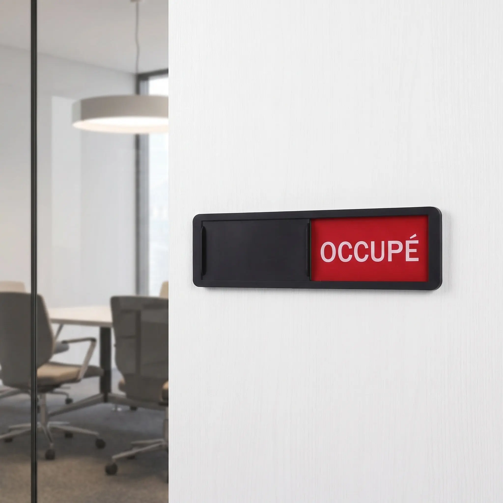 Vacant Occupied Privacy Sliding Door Sign Office Conference Room Hotel Hospital in Use Available Room Status Sign