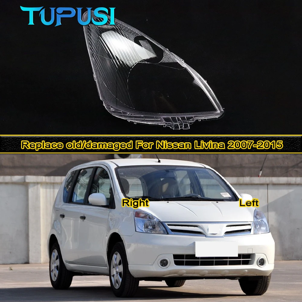 

For Nissan Livina 2007-2015 for Headlamp Lampshade Replacement Headlamp Cover Plexiglass Lampshade Shell Mask