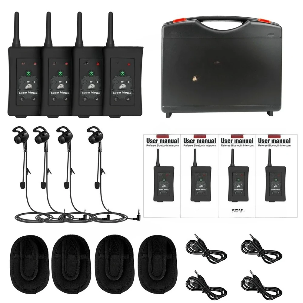 FBIM Suits Wireless Headset System Referee Communication System Ejeas Fbim 4 People Full-duplex bluetooth