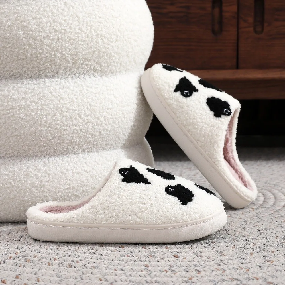Lässige, weiche Halloween-Hausschuhe, schöne warme Geister-Hausschuhe, niedliche dicke Sohle, flauschige Winter-Slipper für Halloween – Detail 4