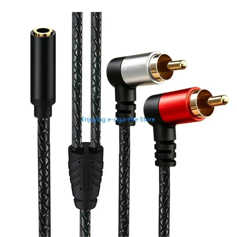 Y-Shaped Music Cable Linking 3.5 Mm and Double Equipment Inputs Strain Relief Y4QF