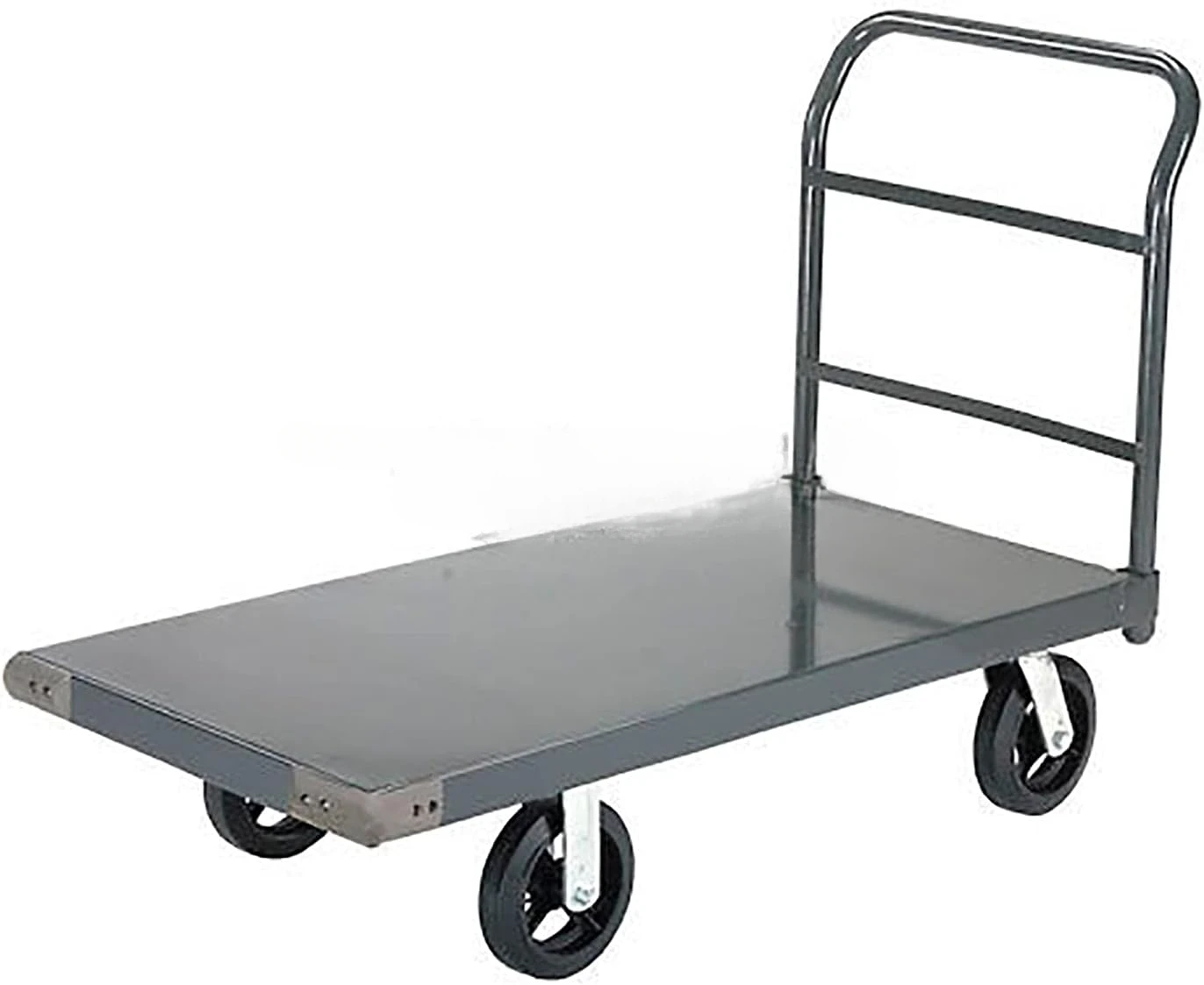 Industrial Platform Truck w/Steel Deck, 8" Rubber Casters, 60 x 30, 2400 Lb. Capacity