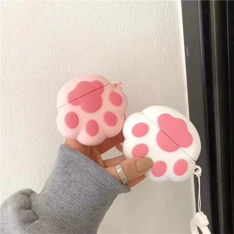 

Cute Cartoon Cat Paw Soft Silicone Protective Shell Soft Case For Huawei Freebuds SE 3/SE 2 Cases with Keychain Cover For SE3